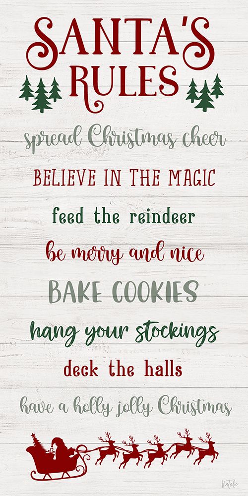Santas Rules art print by Natalie Carpentieri for $57.95 CAD