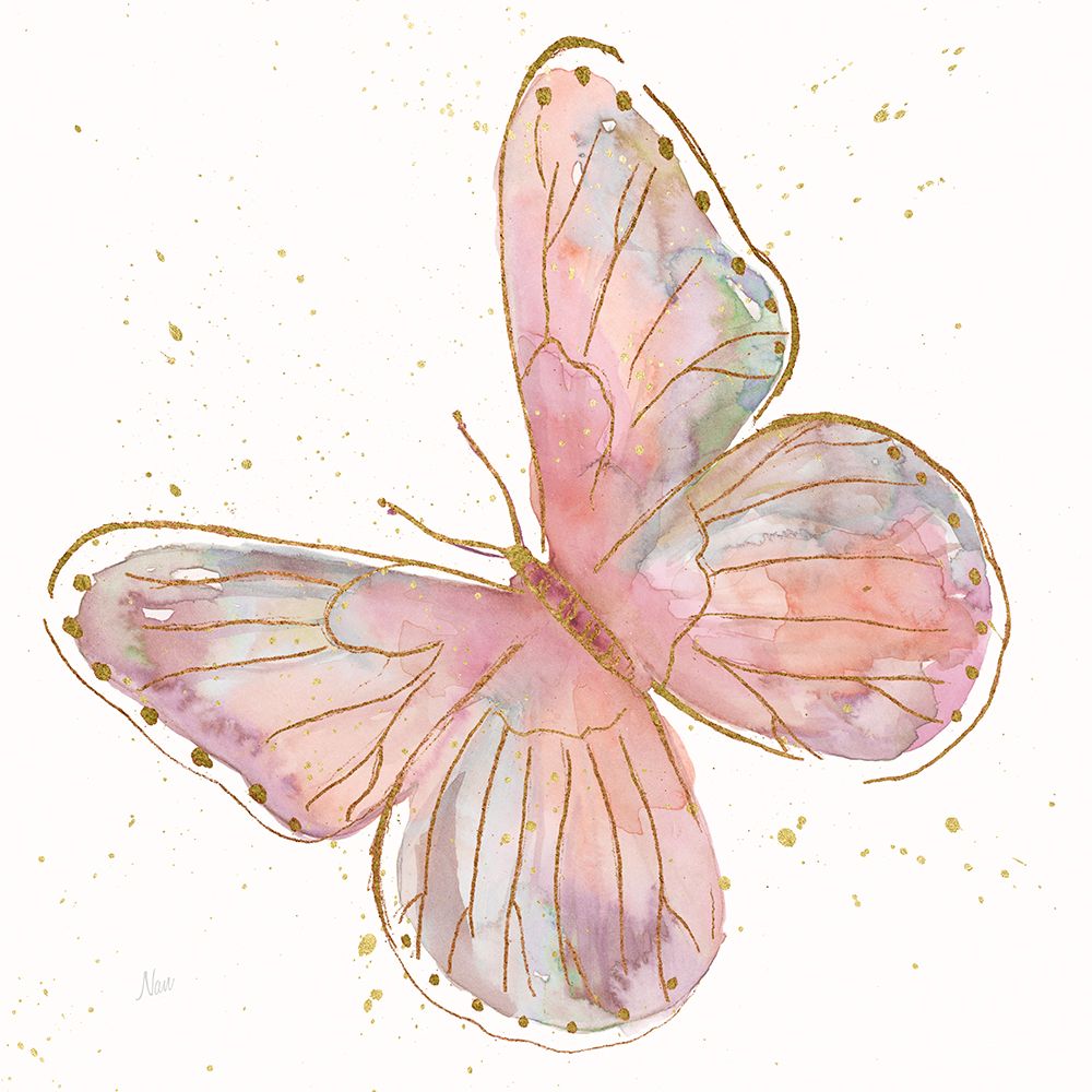 Blush Butterfly I art print by Nan for $57.95 CAD