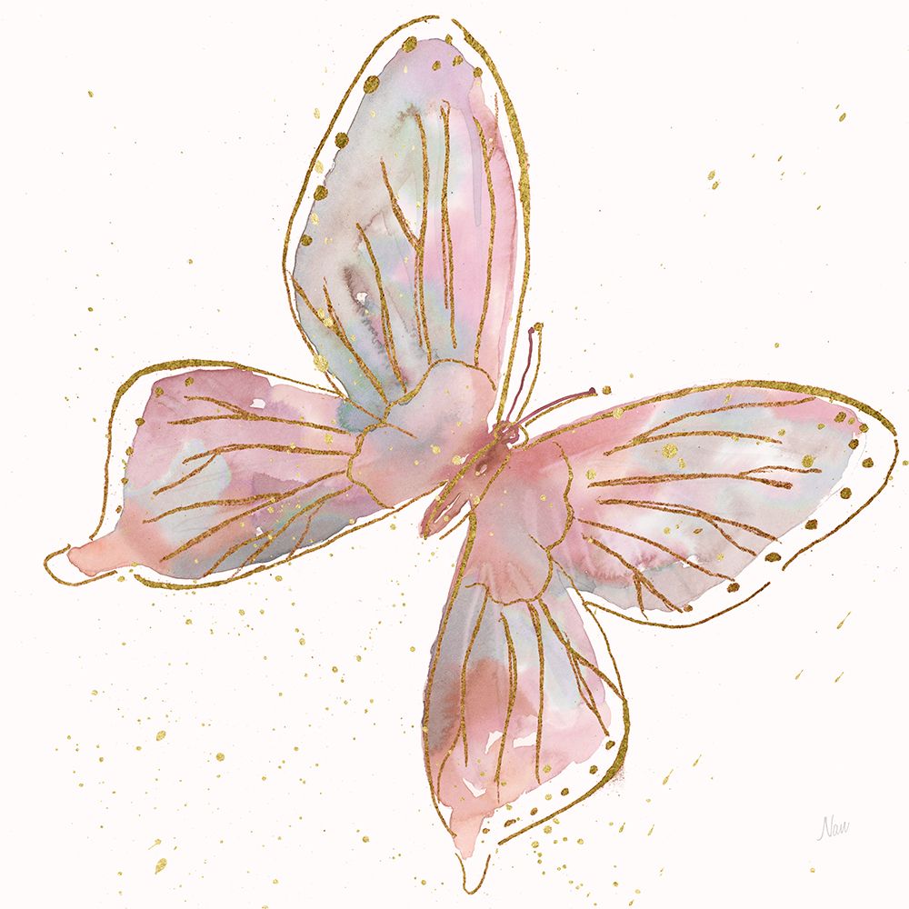 Blush Butterfly II art print by Nan for $57.95 CAD