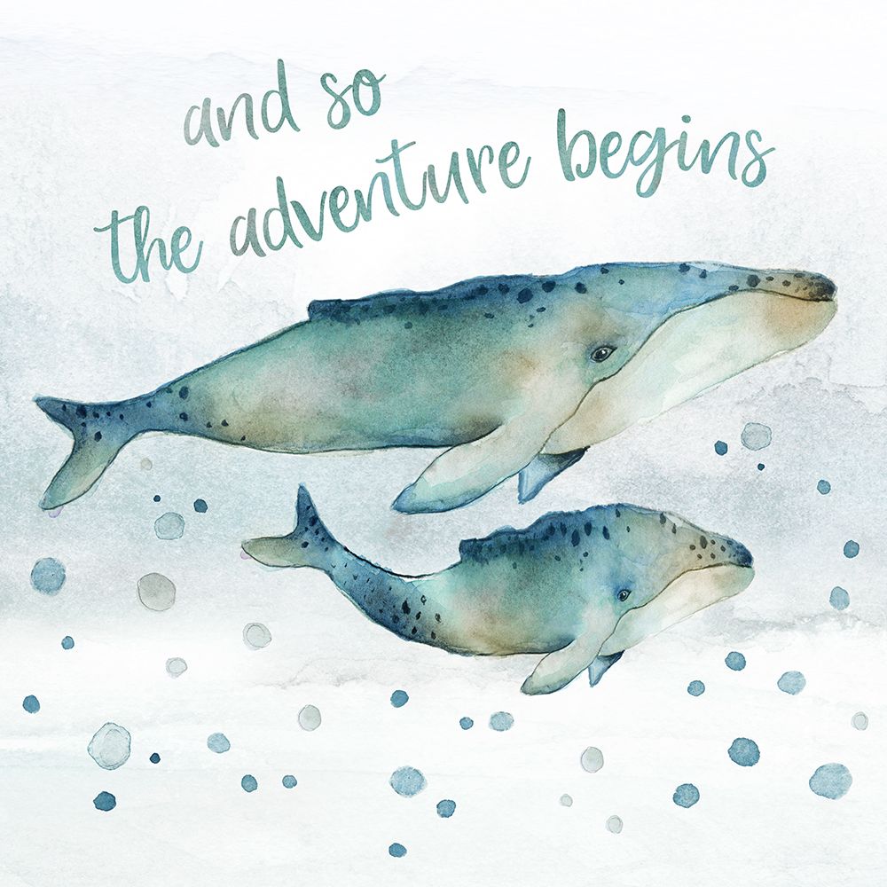 Whale Family I art print by Tava Studios for $57.95 CAD