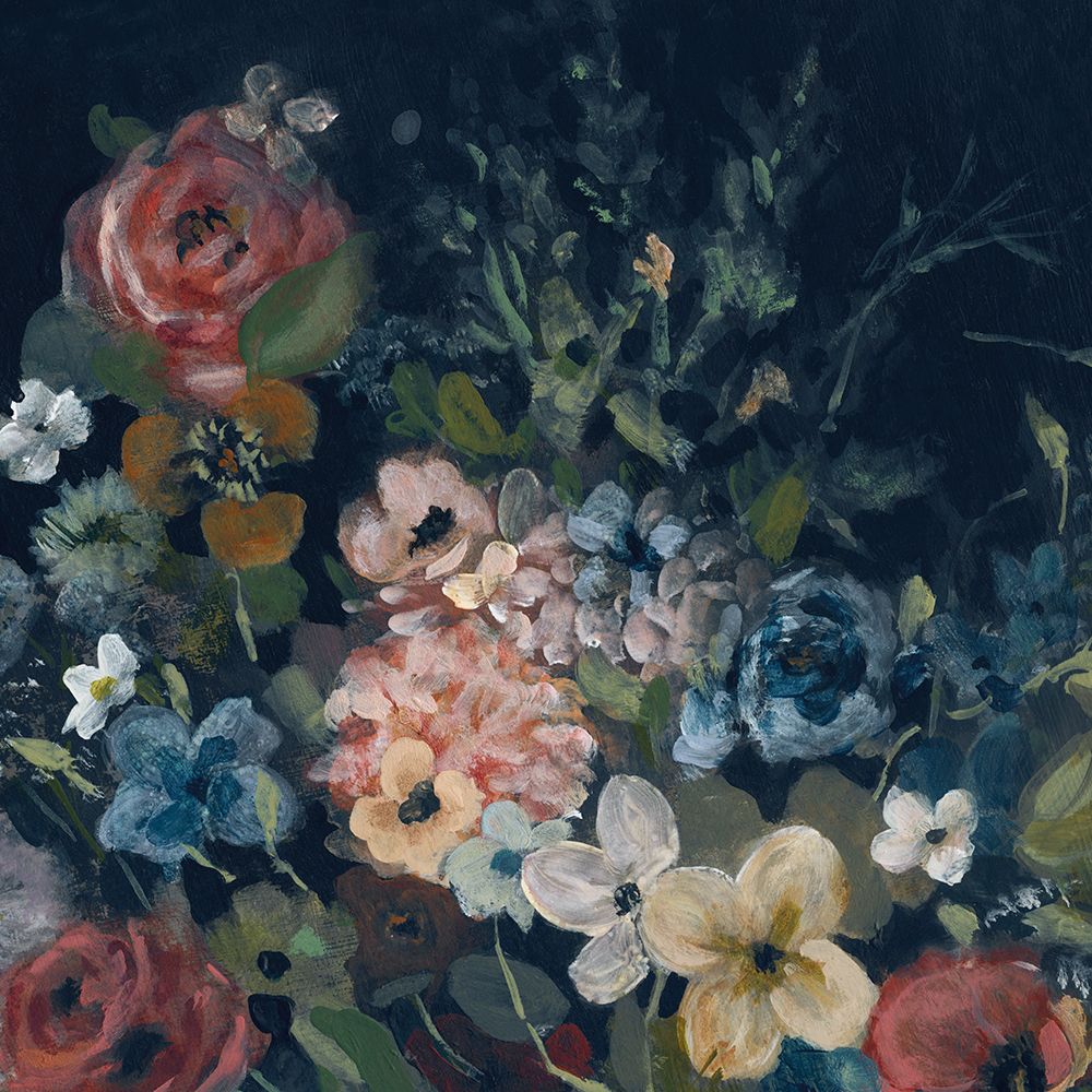 Vintage Navy Blossoms II art print by Carol Robinson for $57.95 CAD