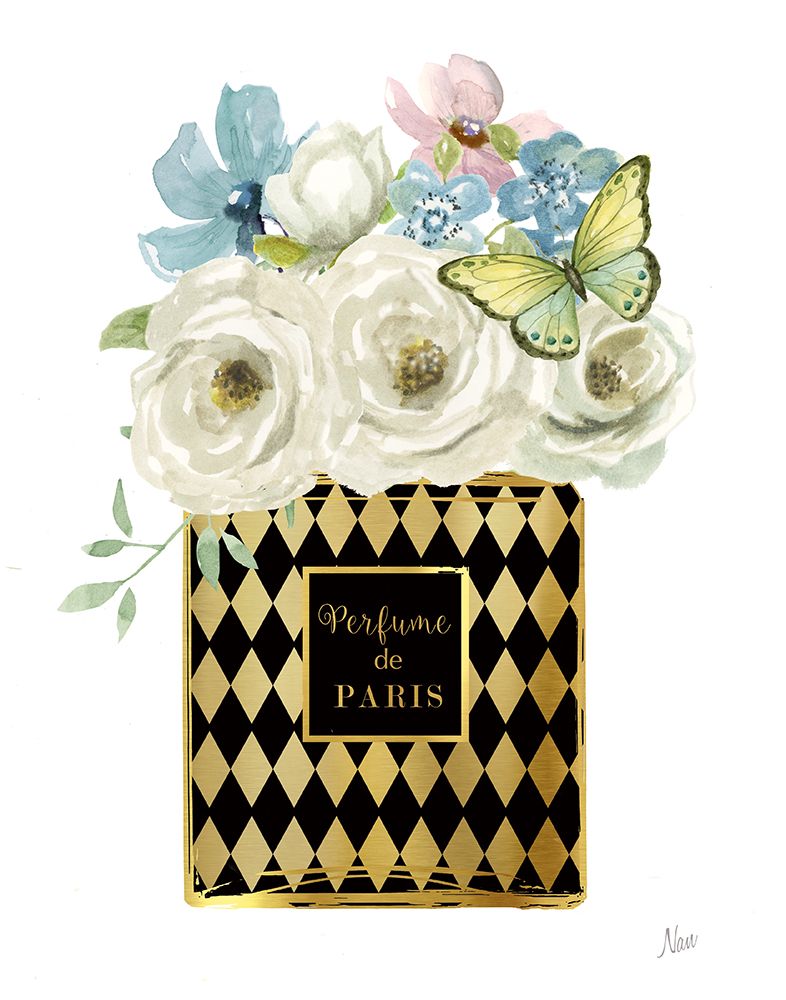 Harlequin Floral Perfume art print by Nan for $57.95 CAD