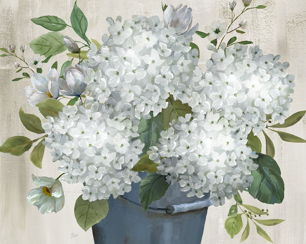 Classic Hydrangeas art print by Nan for $57.95 CAD