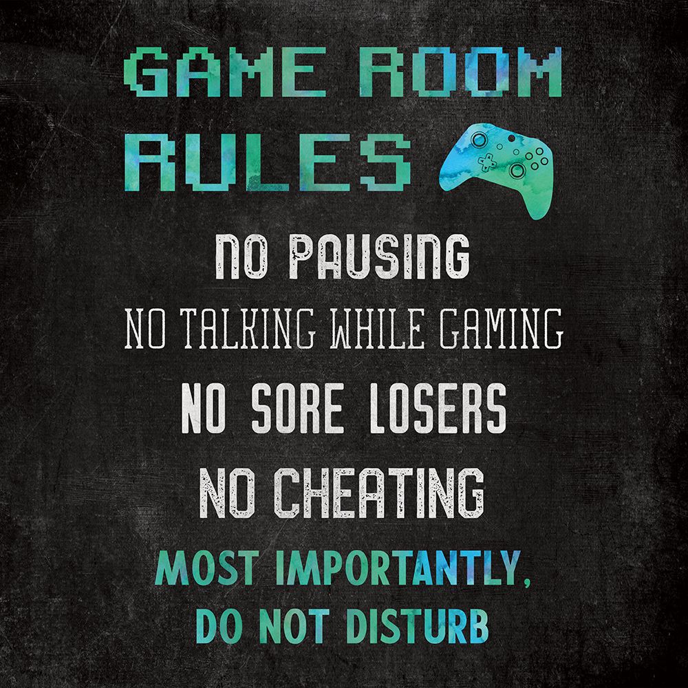 Game Room Rules art print by CAD Design for $57.95 CAD