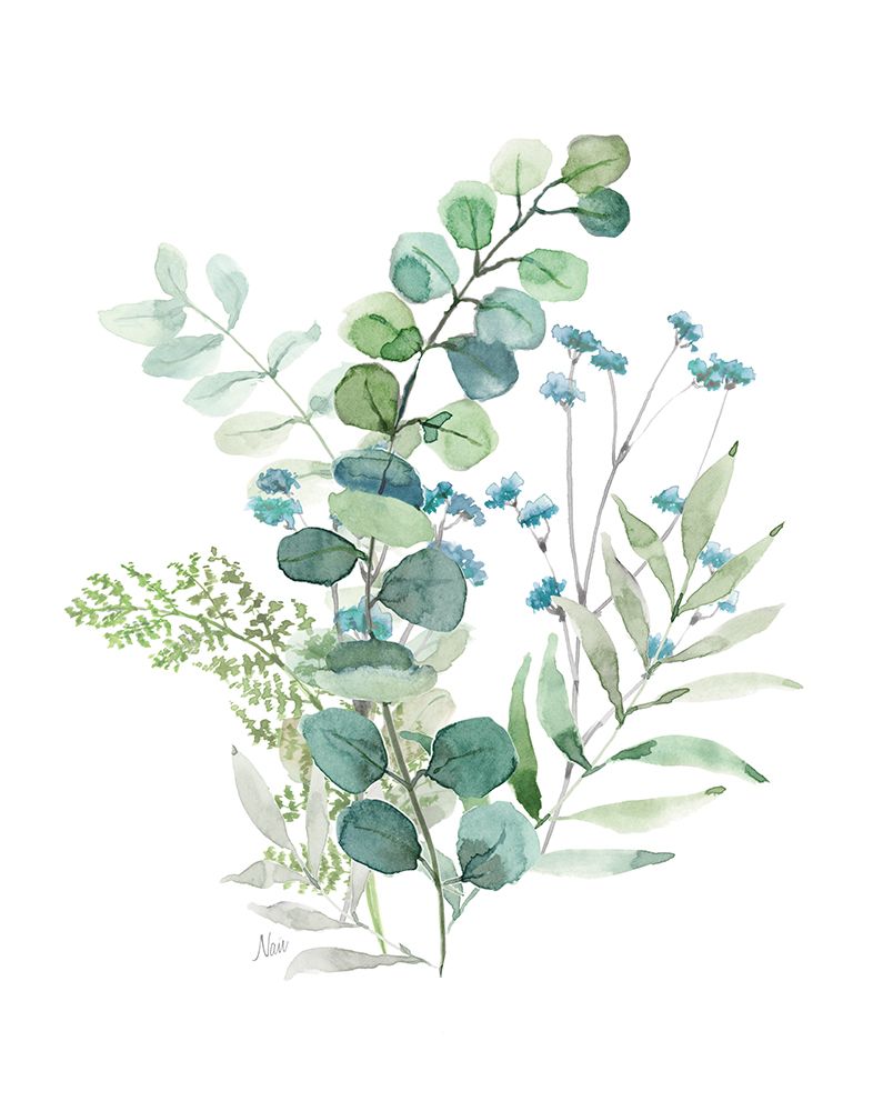 Blue Mist Eucalyptus I art print by Nan for $57.95 CAD