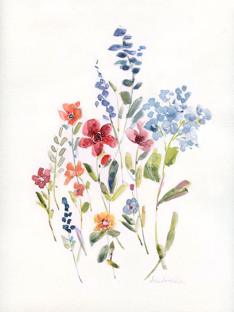 Spring Flower Garden I art print by Sally Swatland for $57.95 CAD