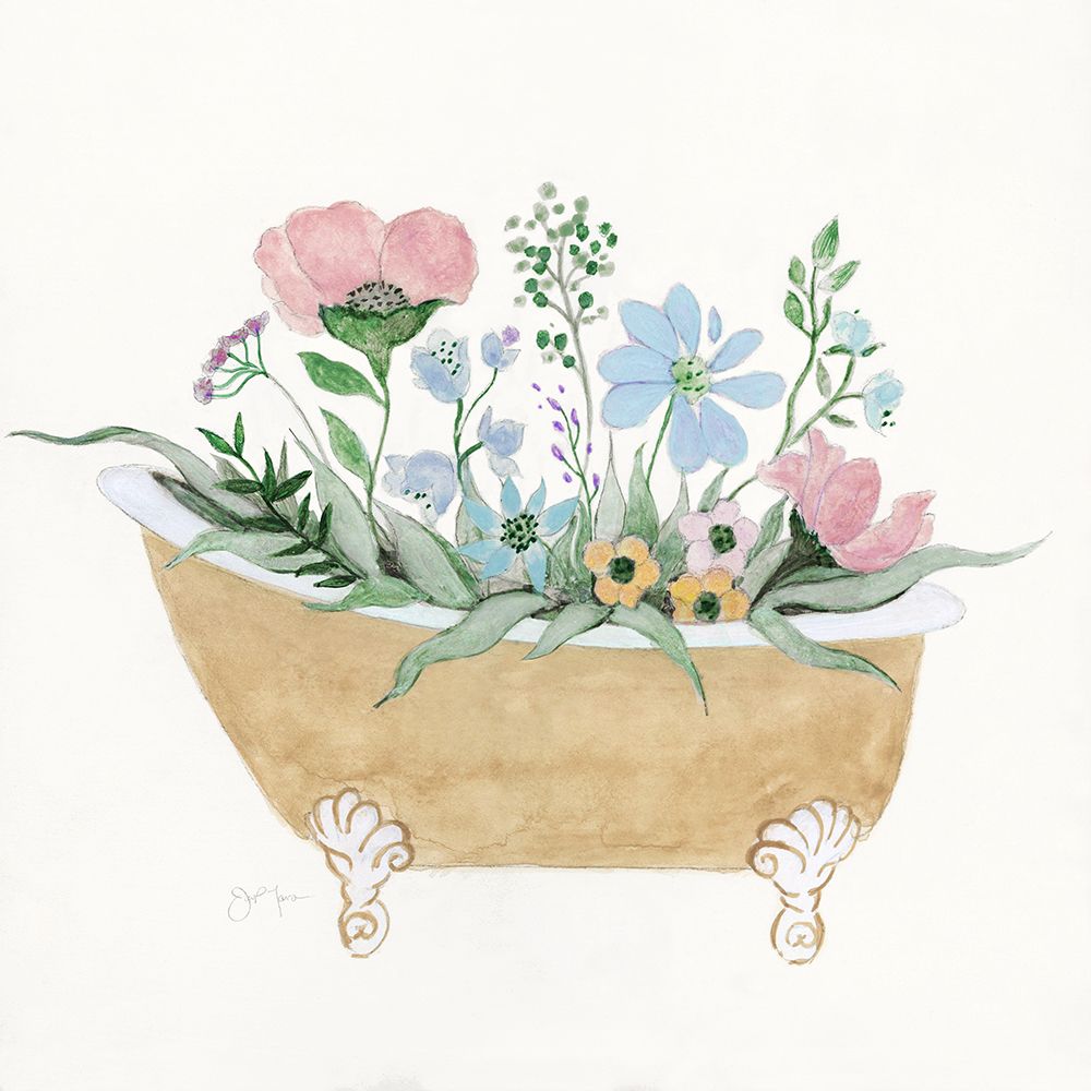 Folksy Bath I art print by Tava Studios for $57.95 CAD