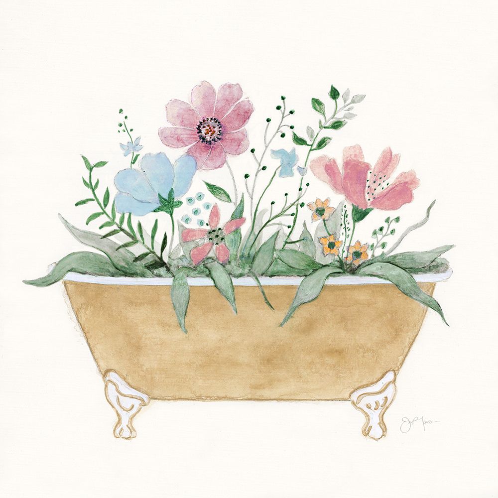 Folksy Bath II art print by Tava Studios for $57.95 CAD