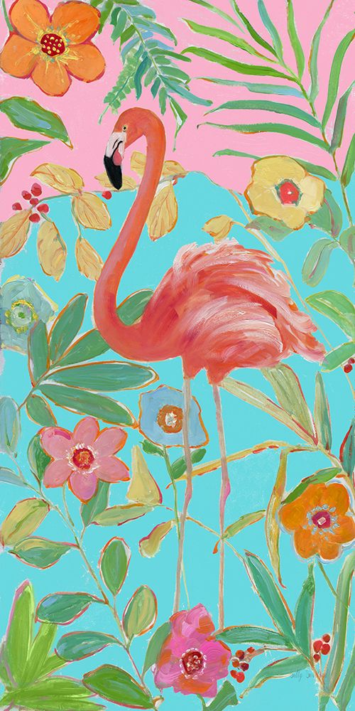 Flamingo Sunset II art print by Sally Swatland for $57.95 CAD