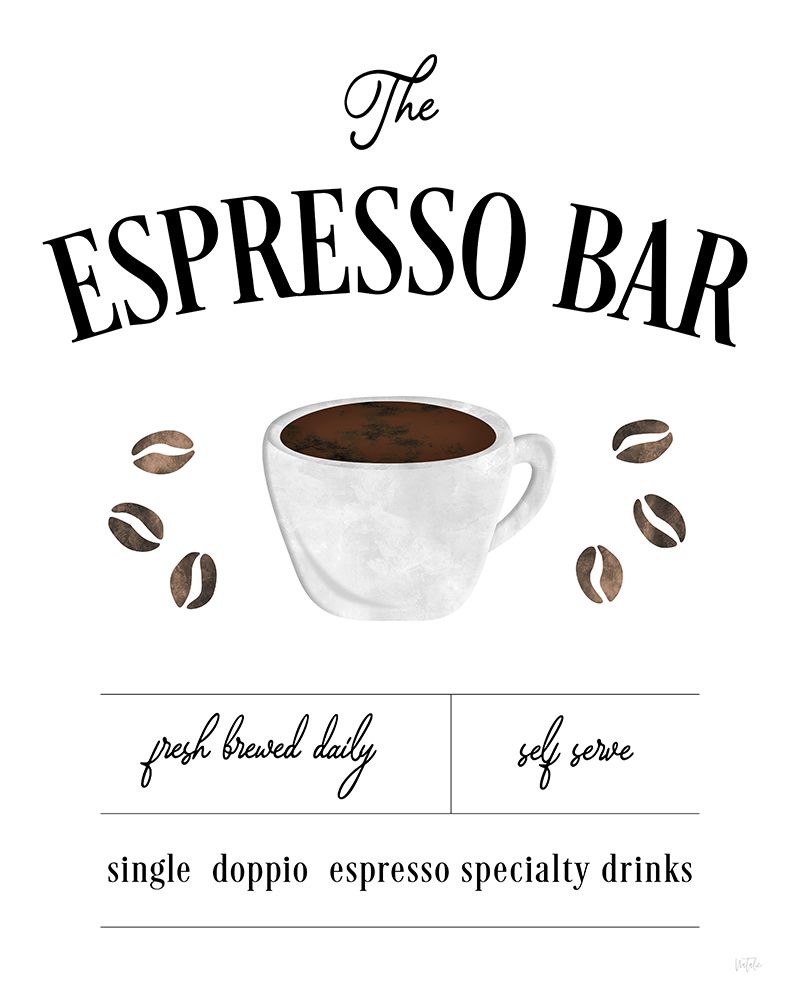 Fresh Brewed Espresso Bar art print by Natalie Carpentieri for $57.95 CAD