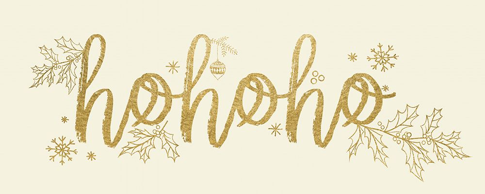Golden Ho! Ho! Ho! art print by Daniela Santiago for $57.95 CAD