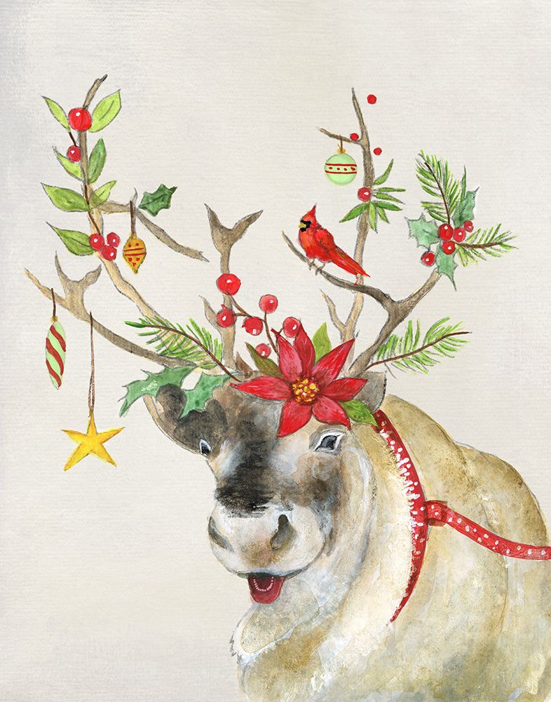 Playful Reindeer II art print by Tava Studios for $57.95 CAD