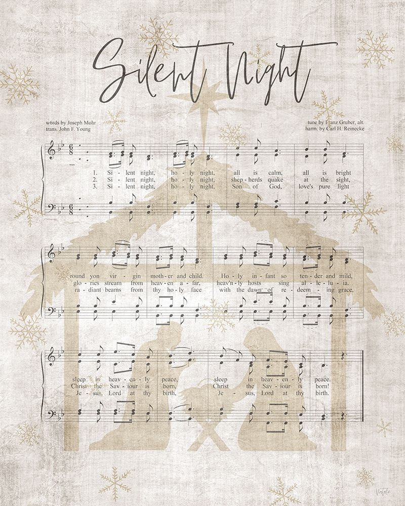Silent Night Song Sheet art print by Natalie Carpentieri for $57.95 CAD