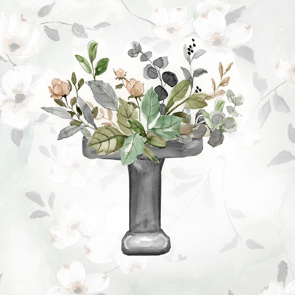 Soft Floral Sink art print by Nan for $57.95 CAD