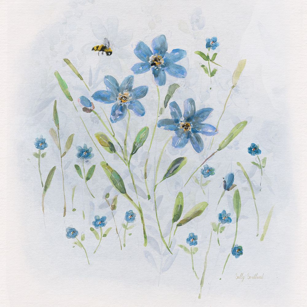 Dragon Fly Garden I art print by Sally Swatland for $57.95 CAD