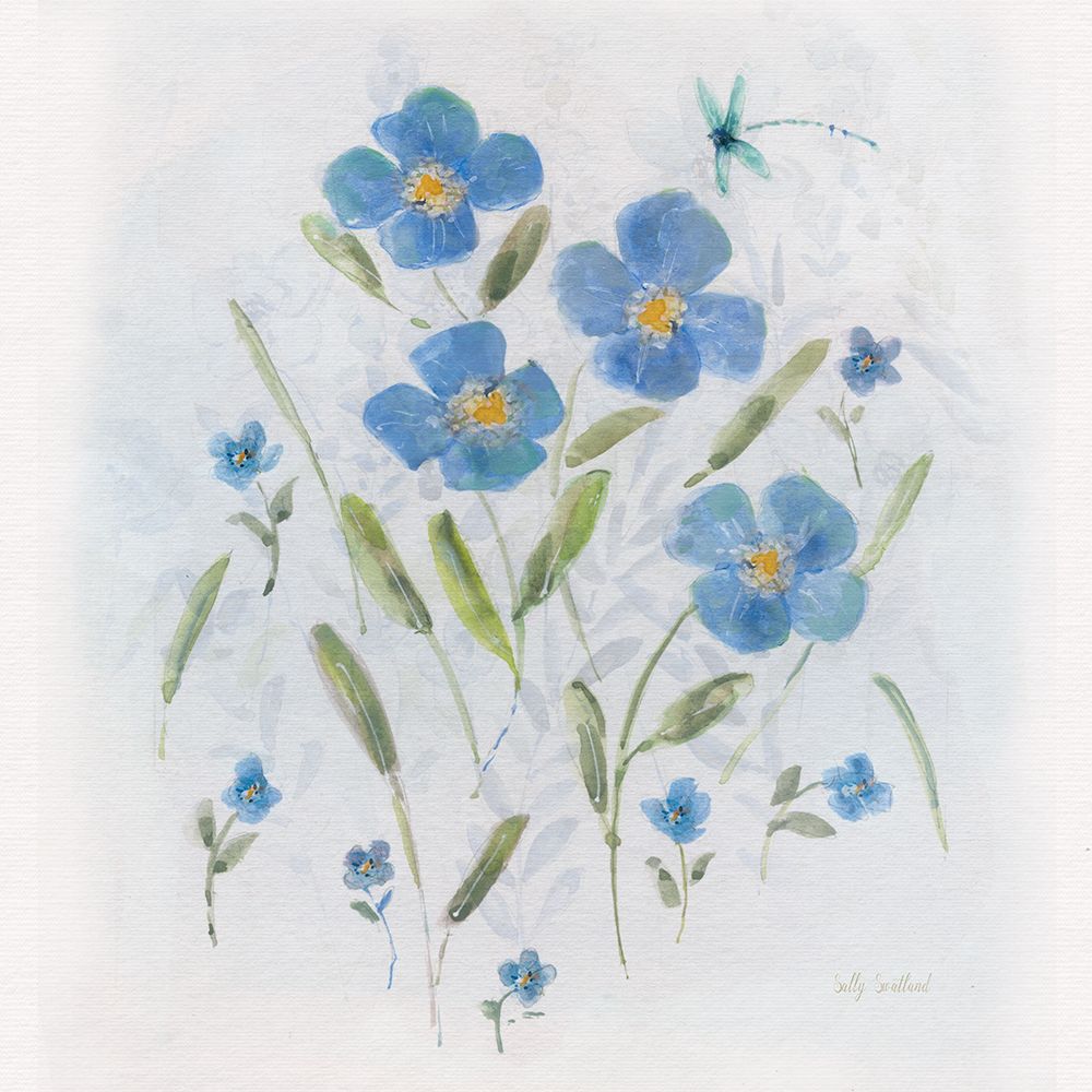 Dragon Fly Garden II art print by Sally Swatland for $57.95 CAD
