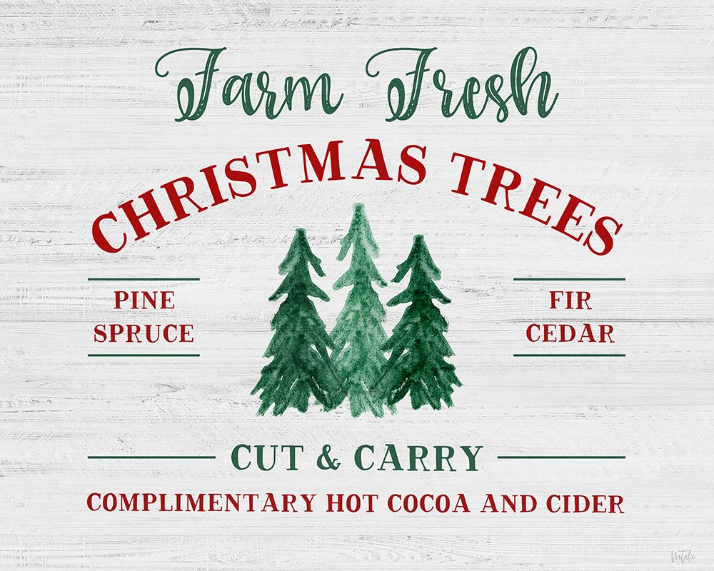 Farm Fresh Christmas Trees art print by Natalie Carpentieri for $57.95 CAD