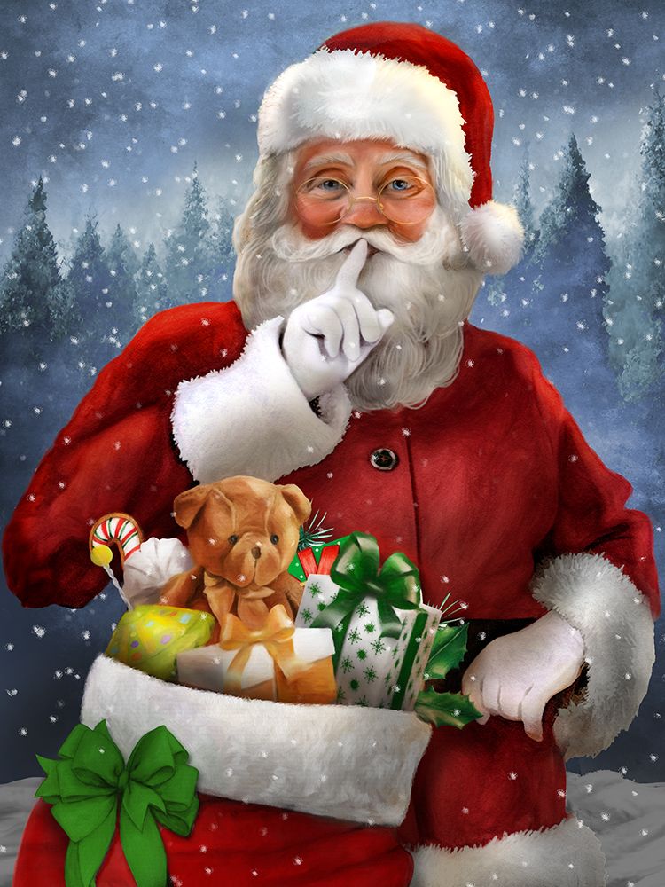 Quiet Santa art print by Conrad Knutsen for $57.95 CAD