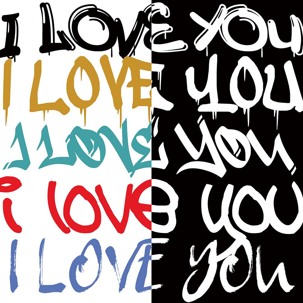 I Love You Graffiti art print by Daniela Santiago for $57.95 CAD