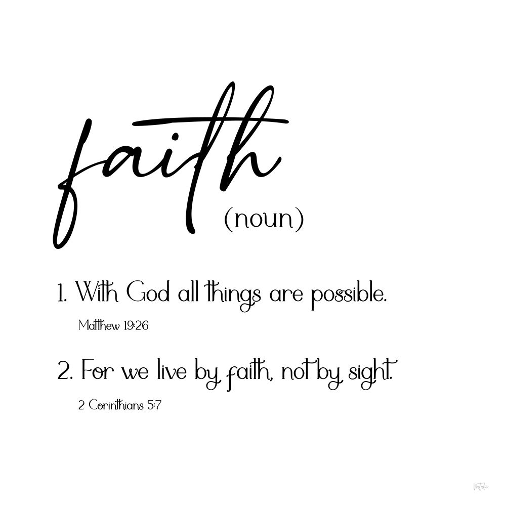 Faith Definition art print by Natalie Carpentieri for $57.95 CAD
