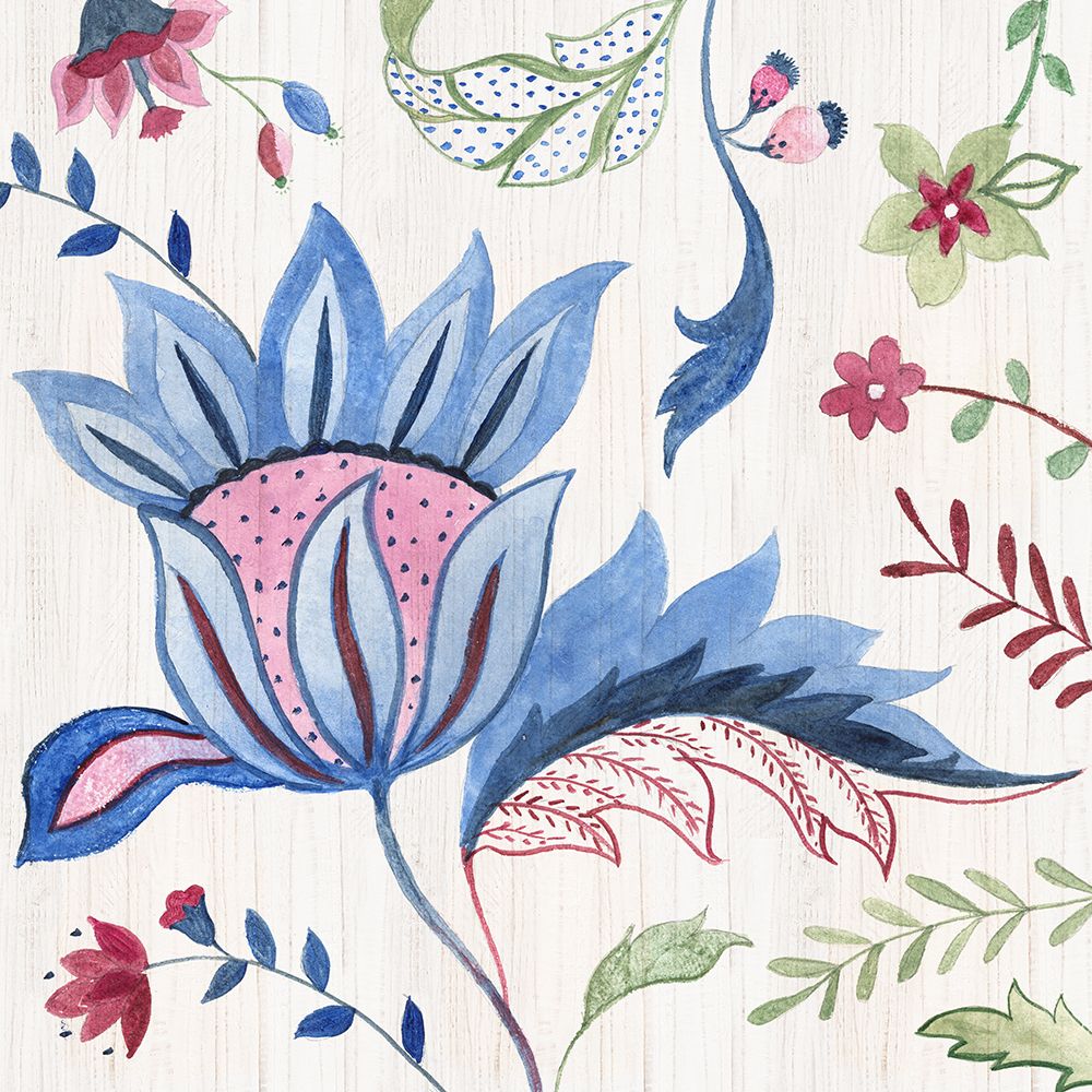 Jacobean Floral I art print by Tava Studios for $57.95 CAD