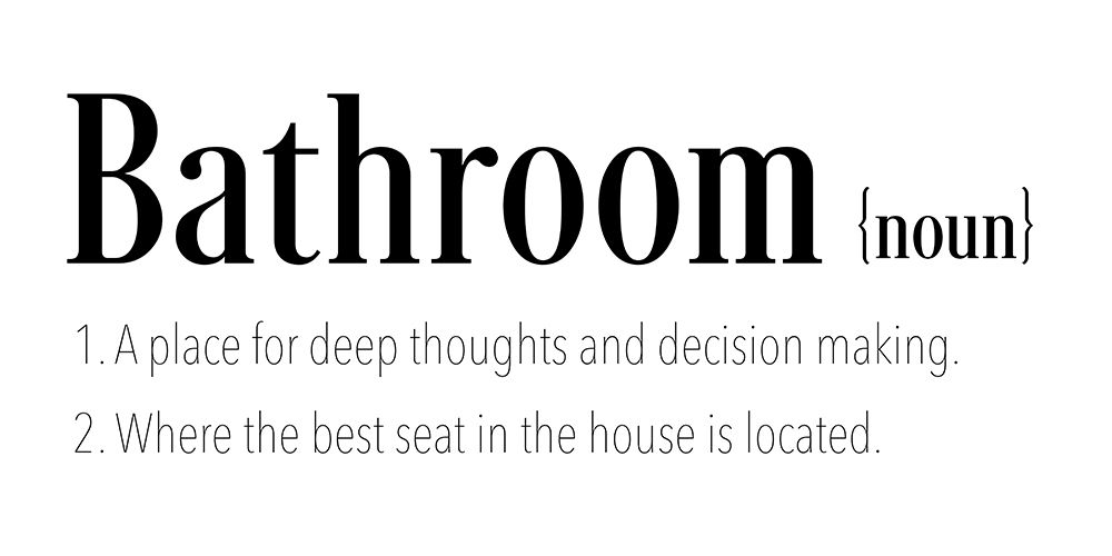 Bathroom Definition art print by CAD Design for $57.95 CAD