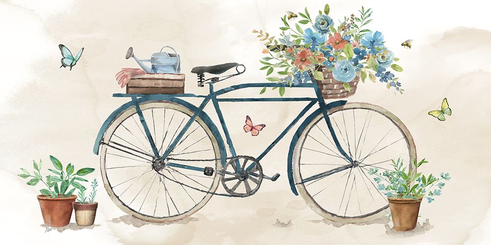 Gardens Bike art print by Nan for $57.95 CAD
