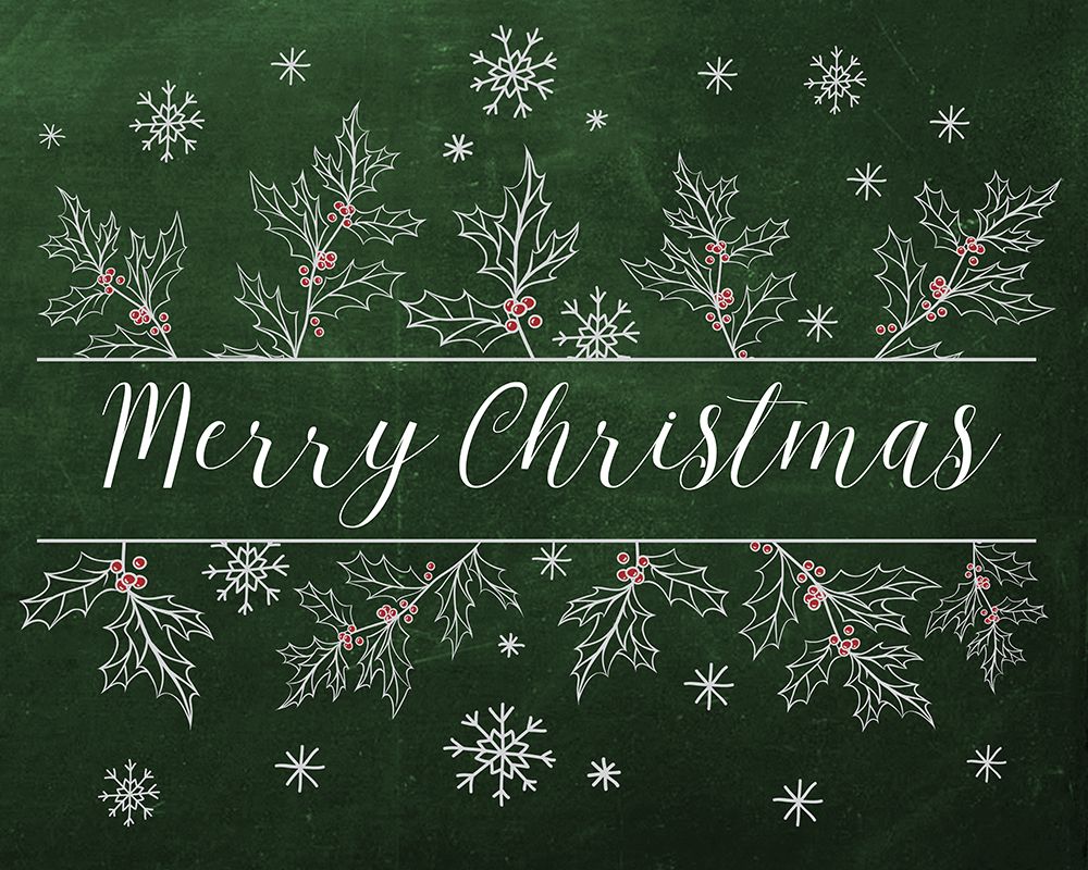 Merry Christmas Holly art print by Daniela Santiago for $57.95 CAD