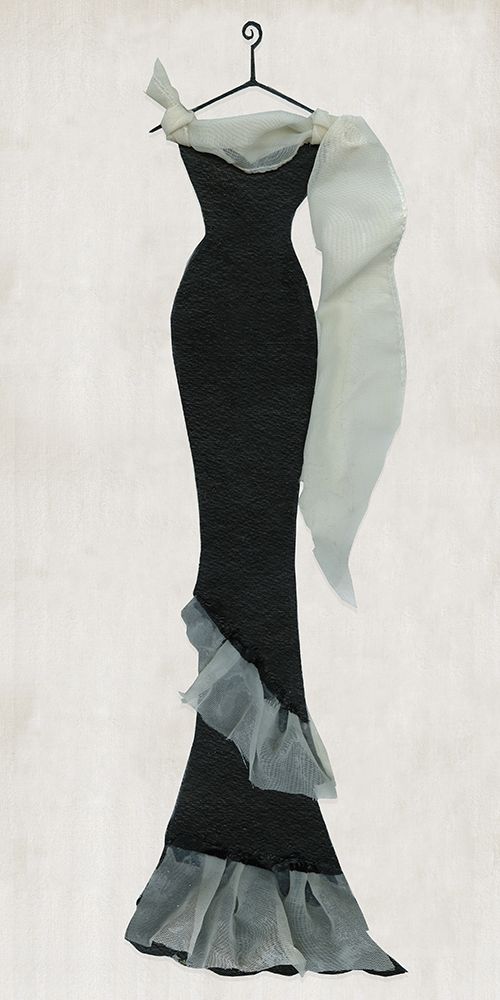 Black Gown and Tulle II art print by Janet Tava for $57.95 CAD