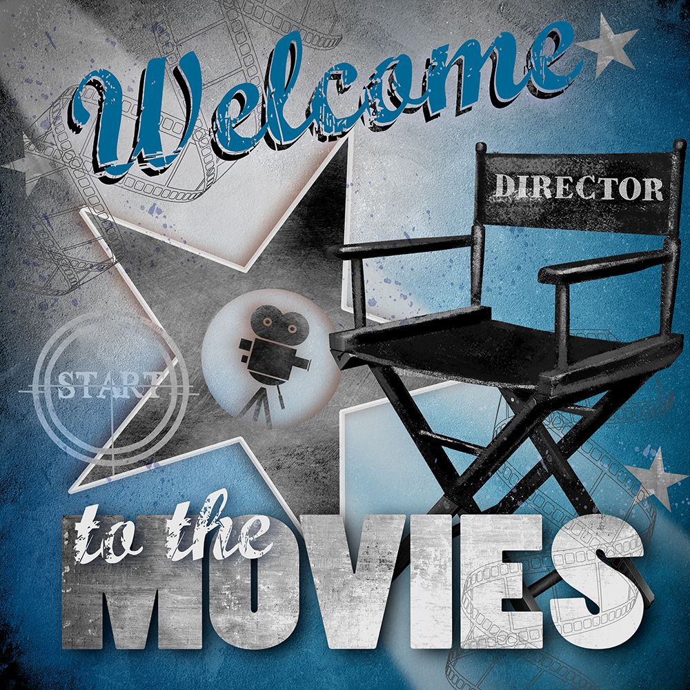 The Movies In Blue I art print by Conrad Knutsen for $57.95 CAD