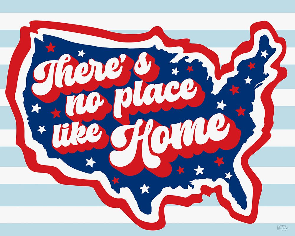 Retro USA art print by Natalie Carpentieri for $57.95 CAD