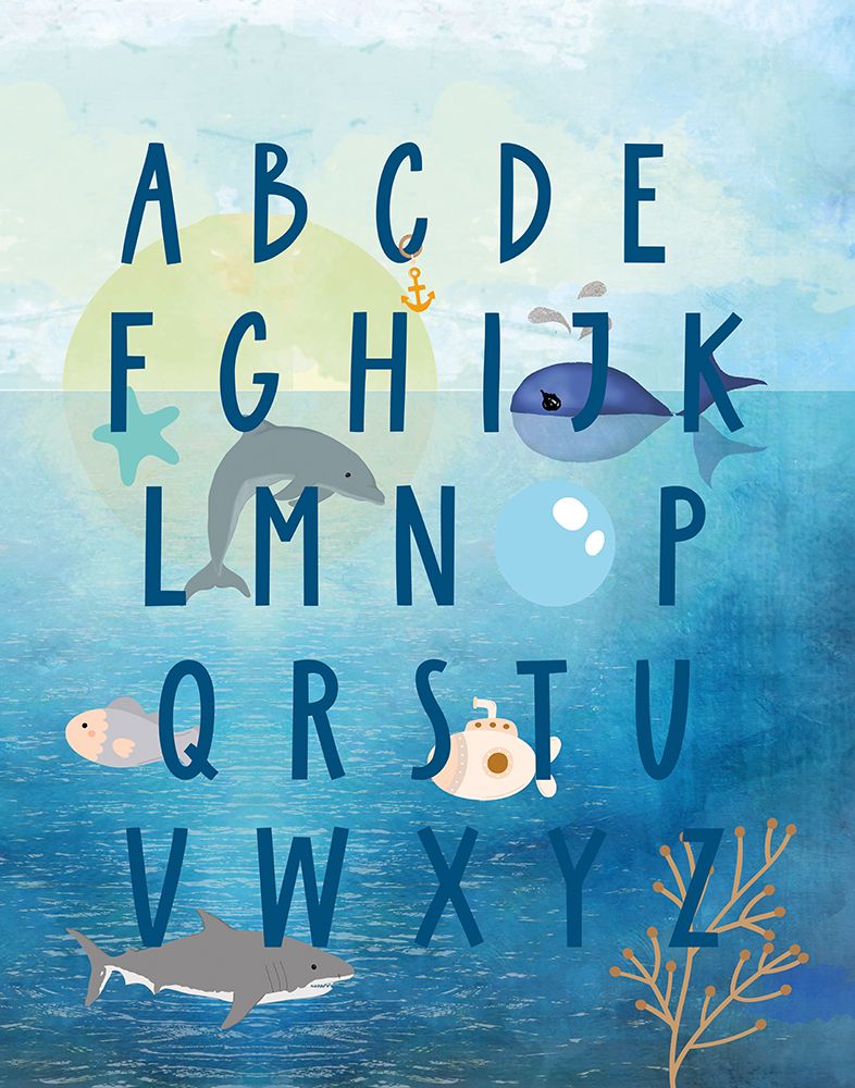Underwater Alphabet art print by Daniela Santiago for $57.95 CAD