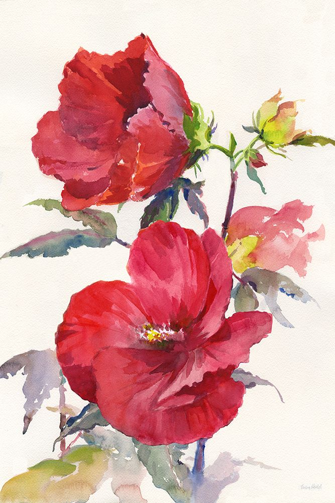 Hibiscus Glow III art print by Theresa Troise Heidel for $57.95 CAD