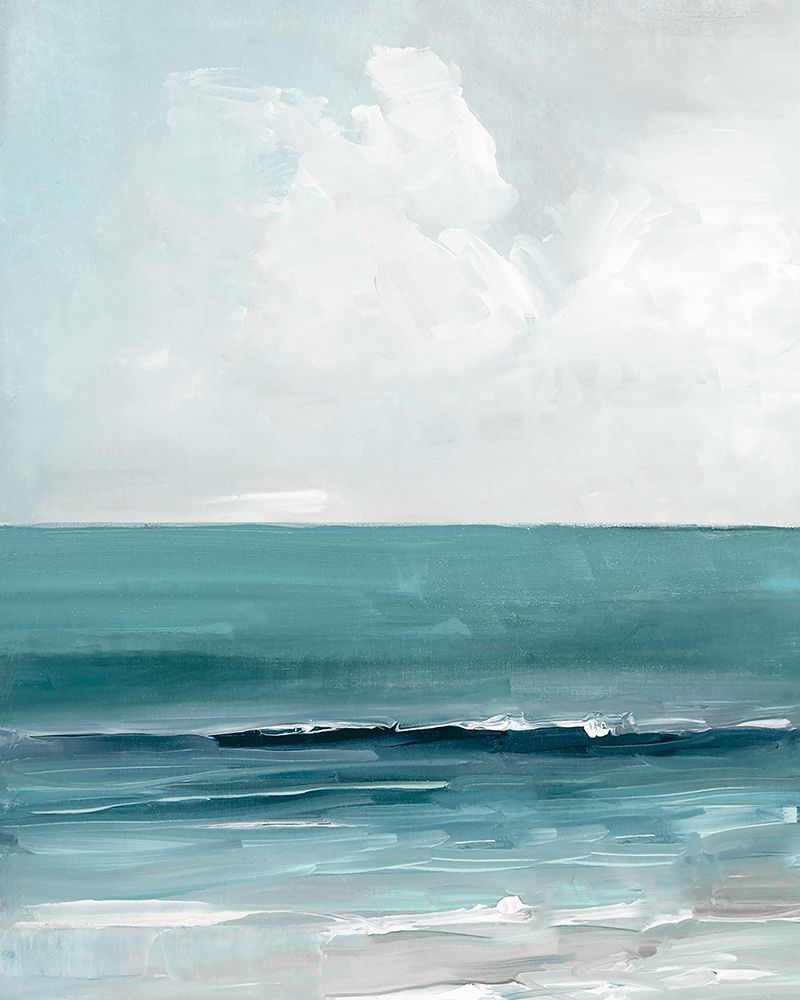 Teal Seas I art print by Sally Swatland for $57.95 CAD