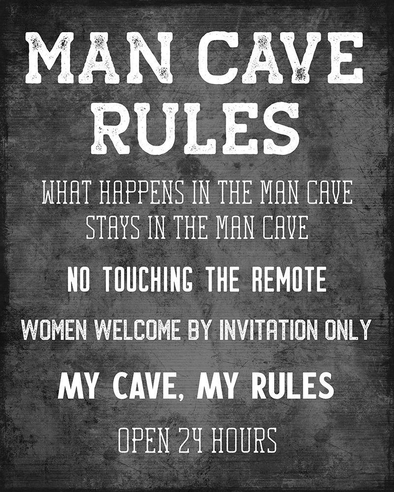 Man Cave Rules art print by CAD Design for $57.95 CAD