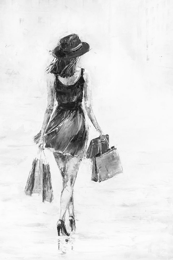 Shopping Day I art print by Jolanta Kowalik for $57.95 CAD