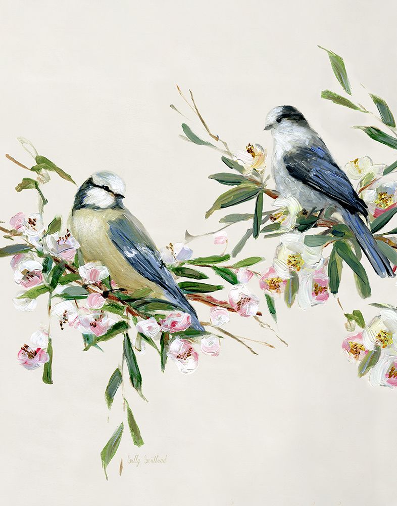 Songbird Duo I art print by Sally Swatland for $57.95 CAD