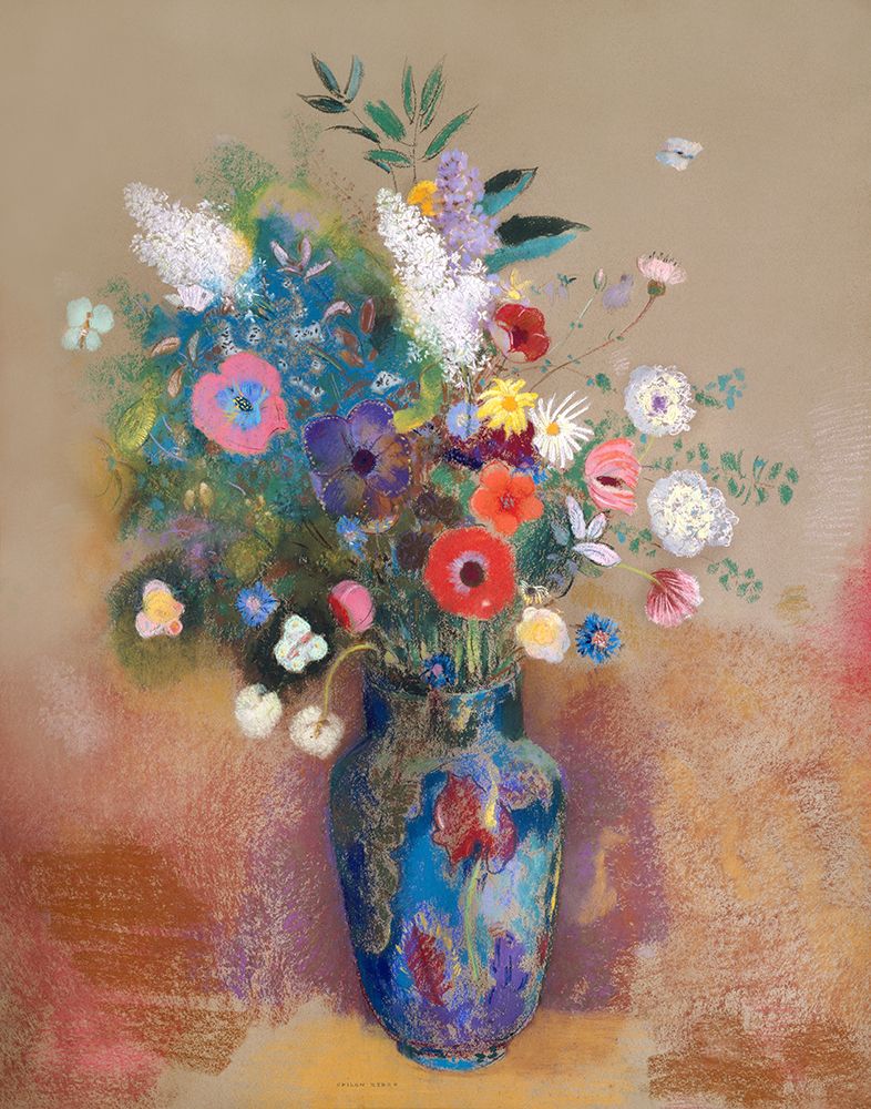 Bouquet of Flowers art print by Odilon Redon for $57.95 CAD