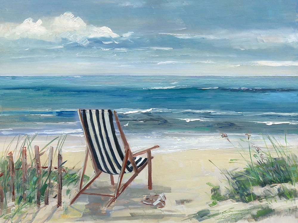 Beach Chair I art print by Sally Swatland for $57.95 CAD