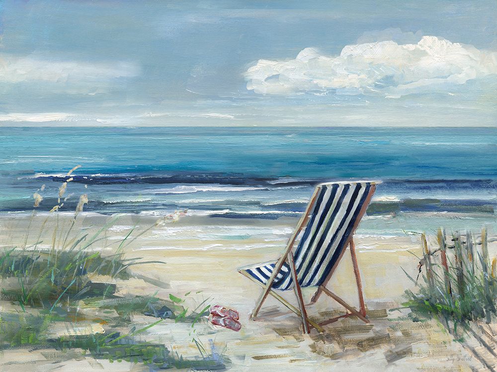 Beach Chair II art print by Sally Swatland for $57.95 CAD