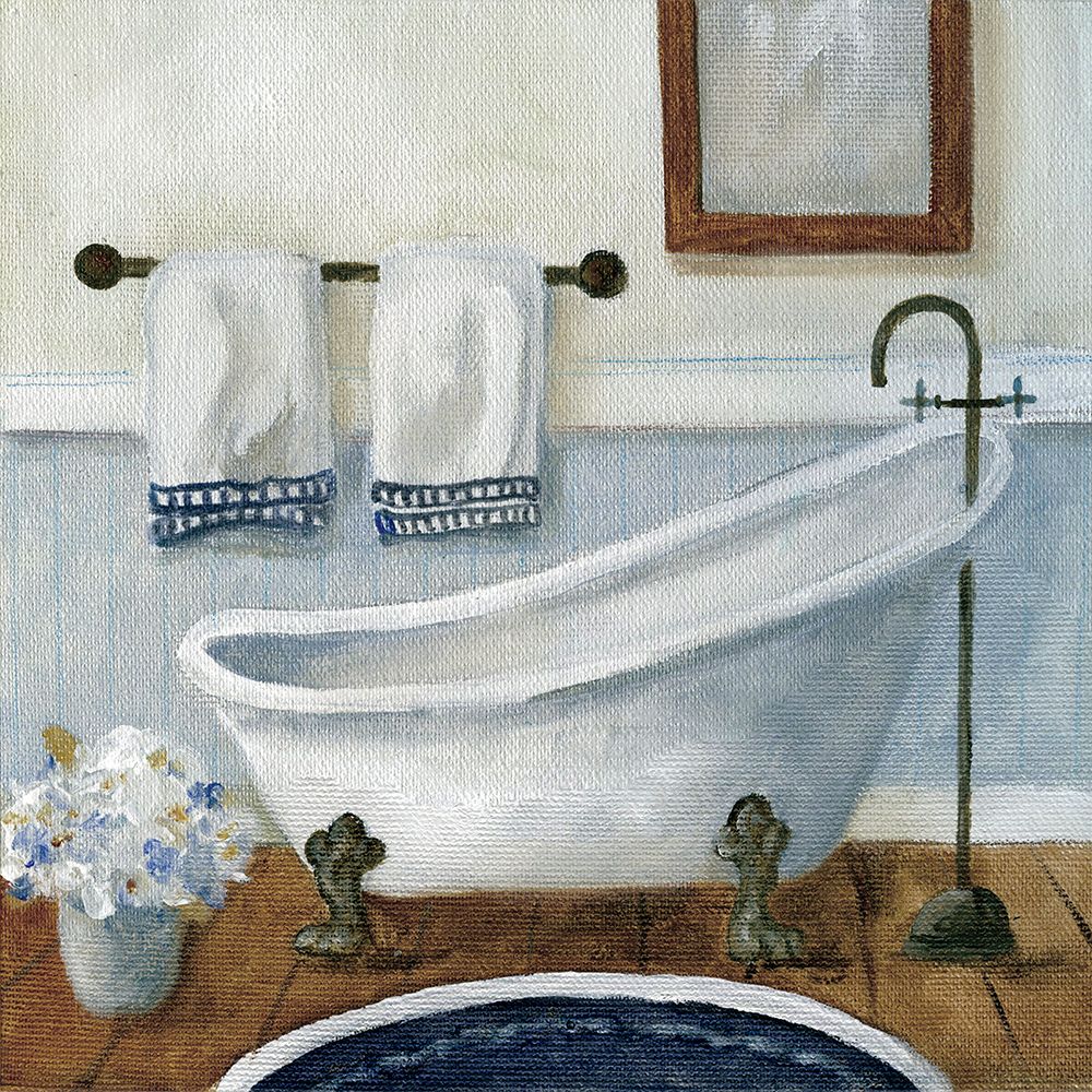 Cozy Navy Bath II art print by Carol Robinson for $57.95 CAD
