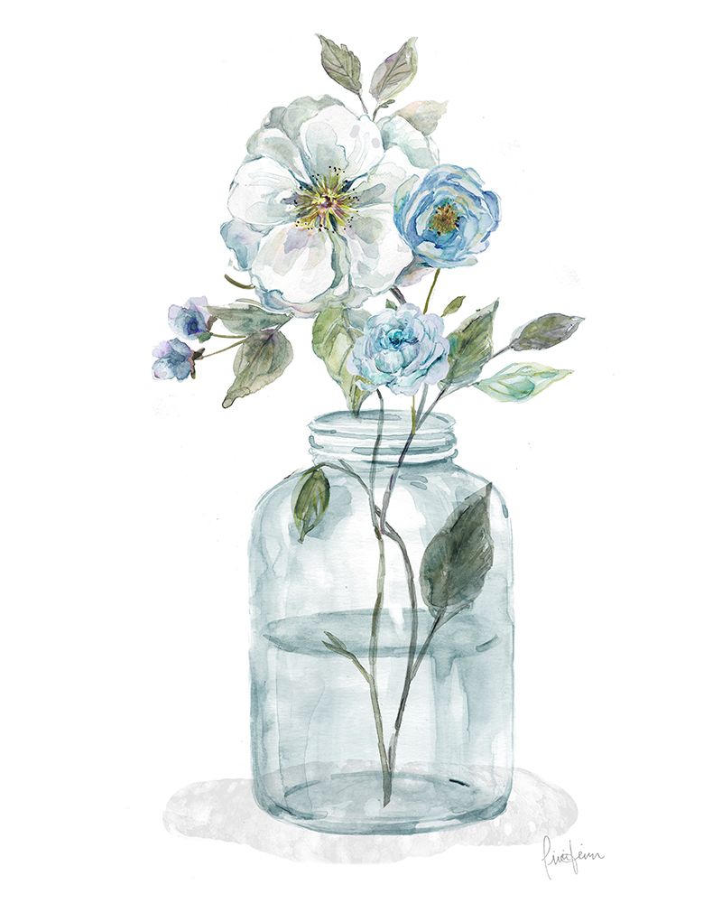 Mason Jar Blues II art print by Livi Finn for $57.95 CAD