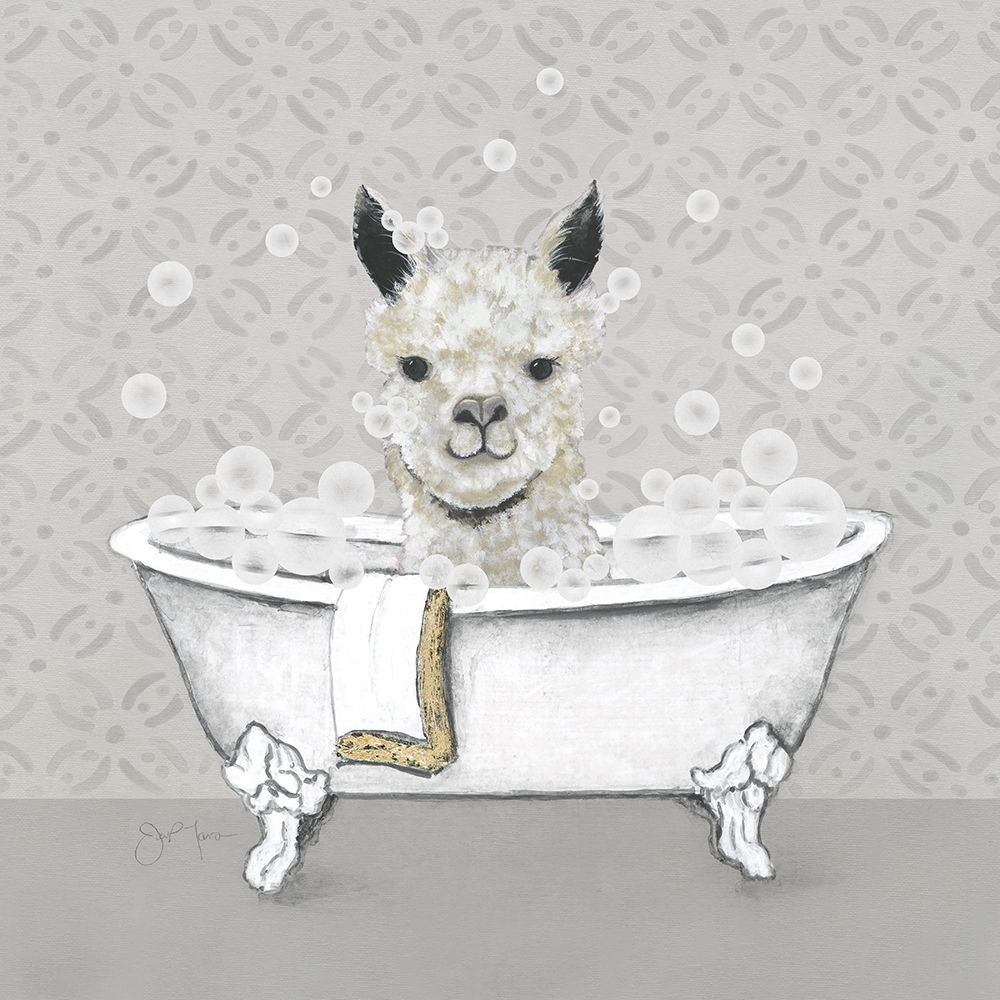 Llama Bath art print by Tava Studios for $57.95 CAD