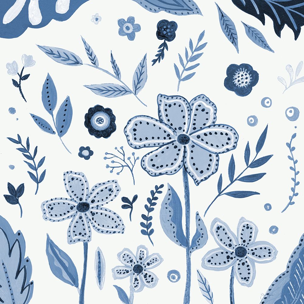 Providence Folk Flowers III art print by Tava Studios for $57.95 CAD