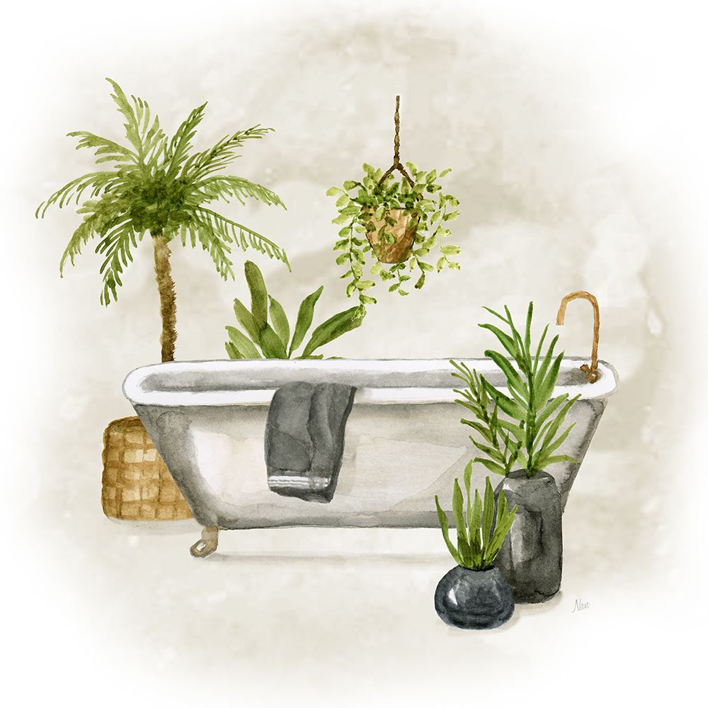 Bath Greenery I art print by Nan for $57.95 CAD