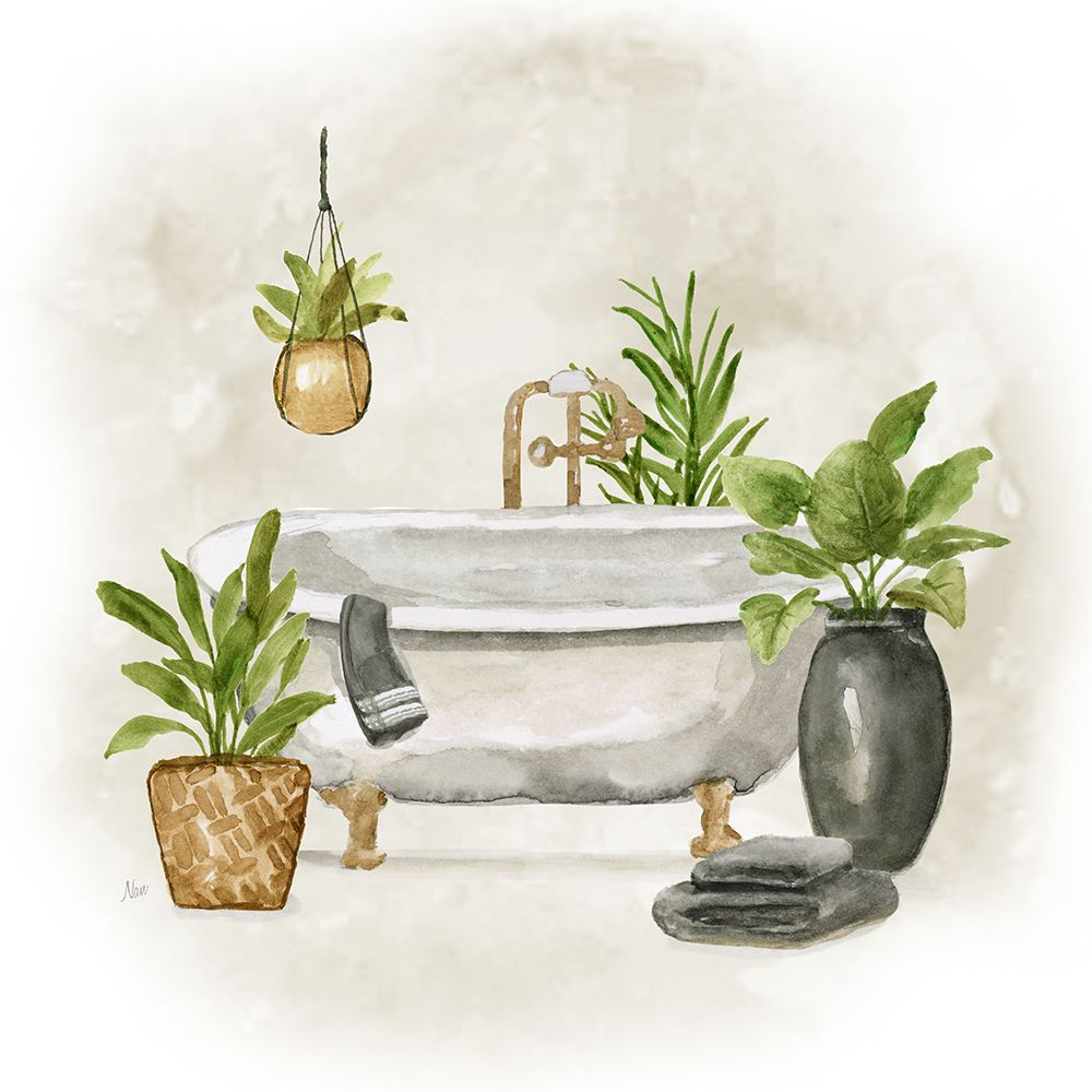 Bath Greenery II art print by Nan for $57.95 CAD