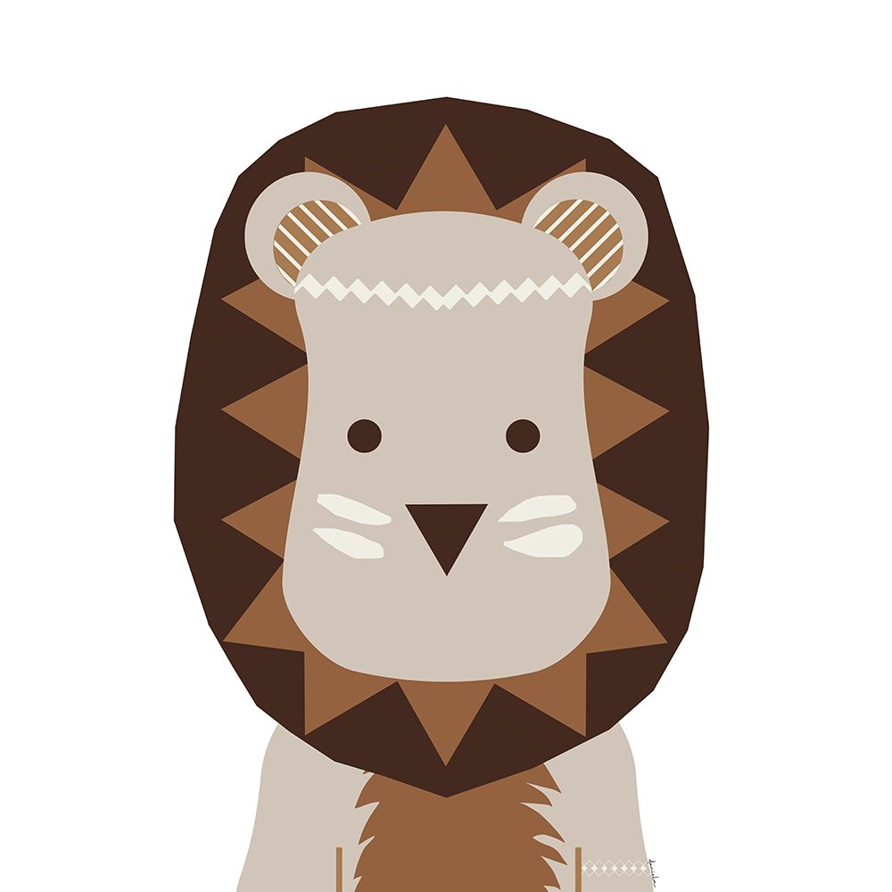 Neutral Lion art print by Daniela Santiago for $57.95 CAD