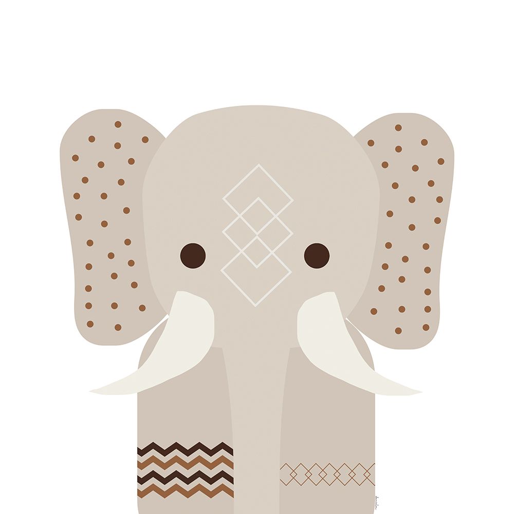 Neutral Elephant art print by Daniela Santiago for $57.95 CAD