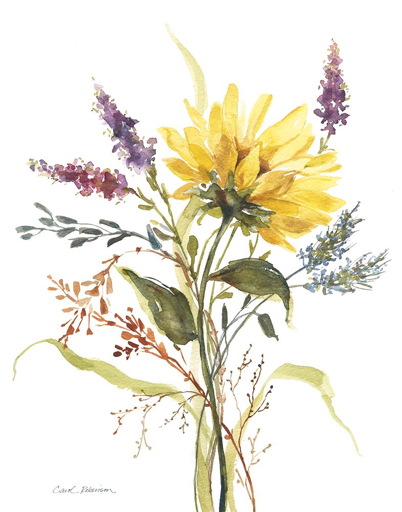 Afternoon Sunflower I art print by Carol Robinson for $57.95 CAD