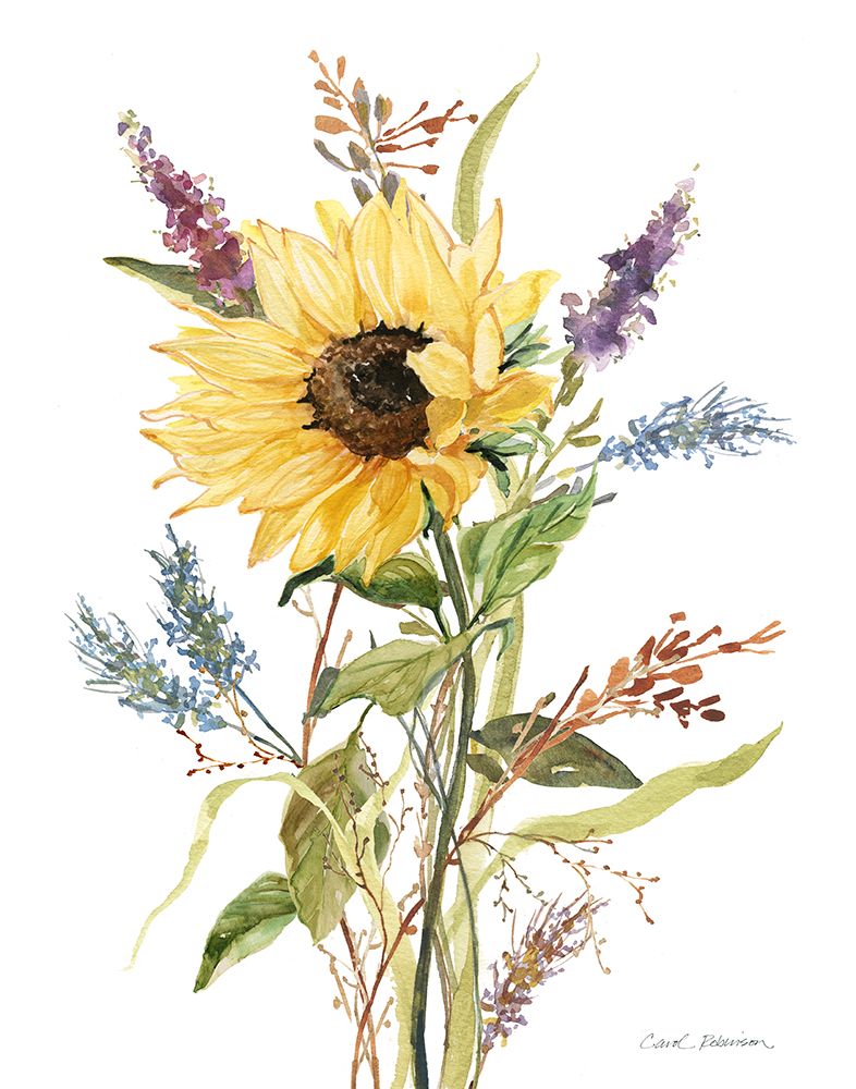 Afternoon Sunflower II art print by Carol Robinson for $57.95 CAD